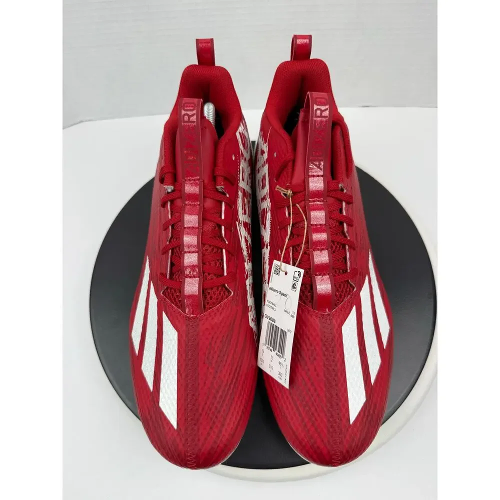 Adidas Adizero Spark Mens 13.5 Team Power Red Cloud White GV9086 Football Cleats